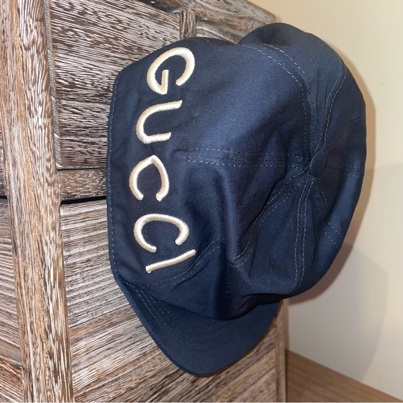 NWT! Gucci “Gucci x Loved” Cycle Hat in Navy Blue - Size Large - Discontinued - Picture 2 of 8